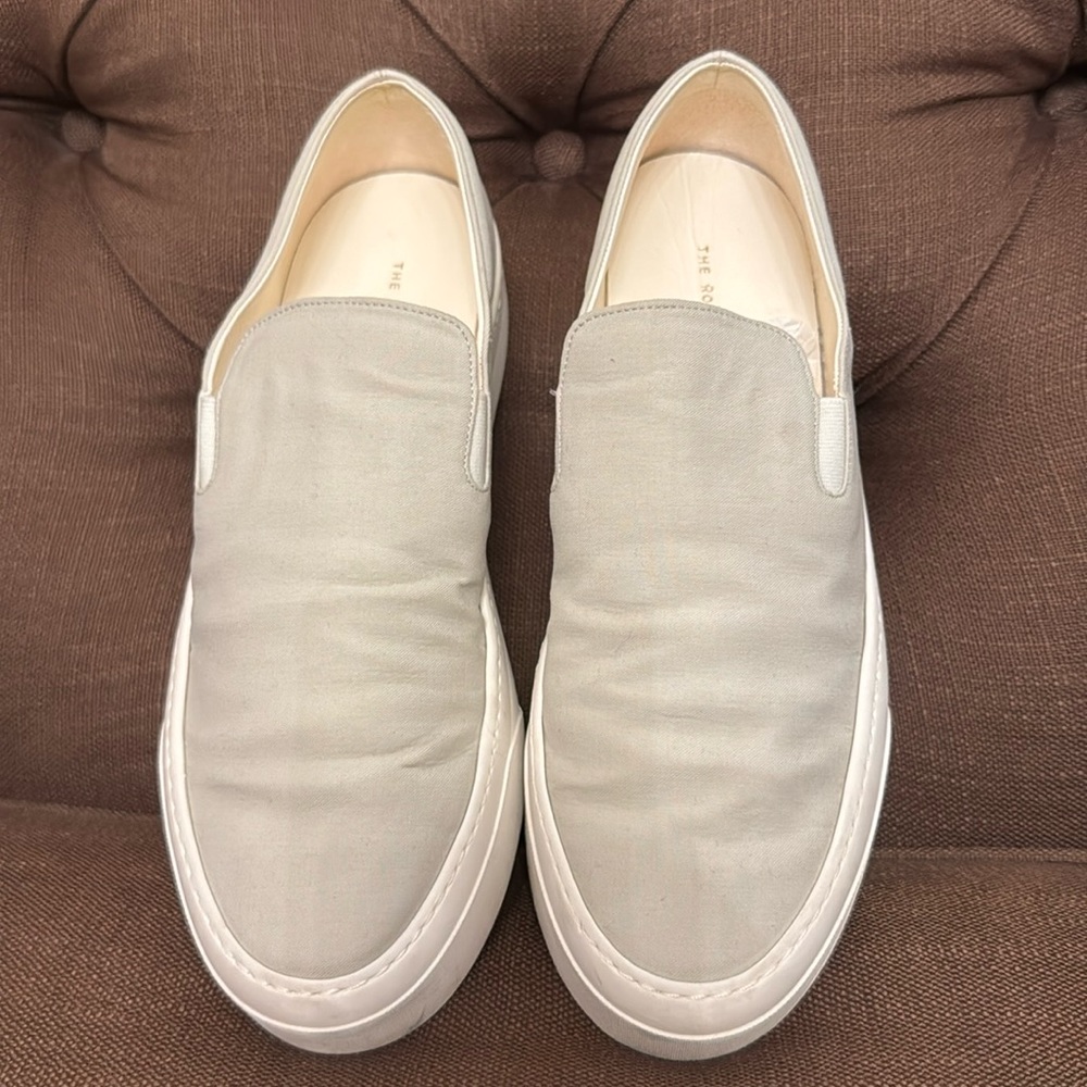 The Row Beige Slip-On Sneakers